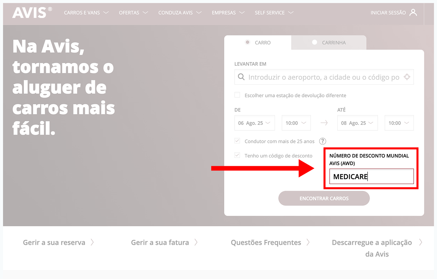 avis, passo 2: agendamento