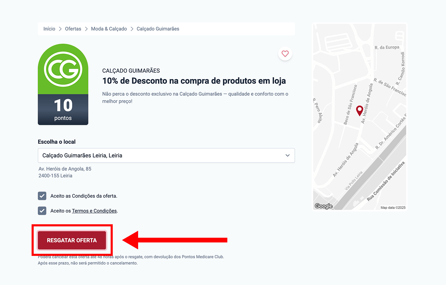 calçado guimarães, passo 1: escolha o local