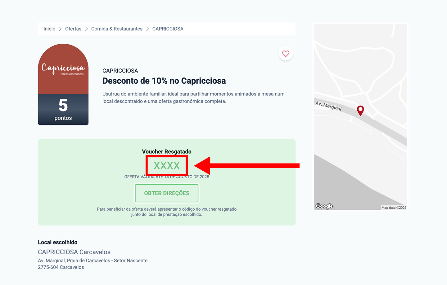 capricciosa, passo 2: guarde o codigo