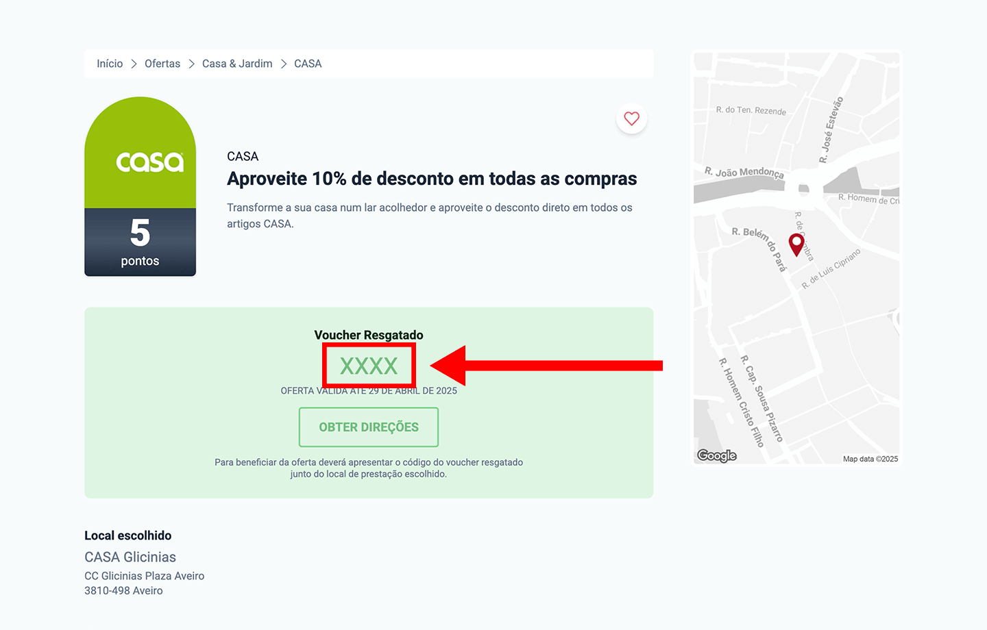 casa, passo 2: guarde o codigo