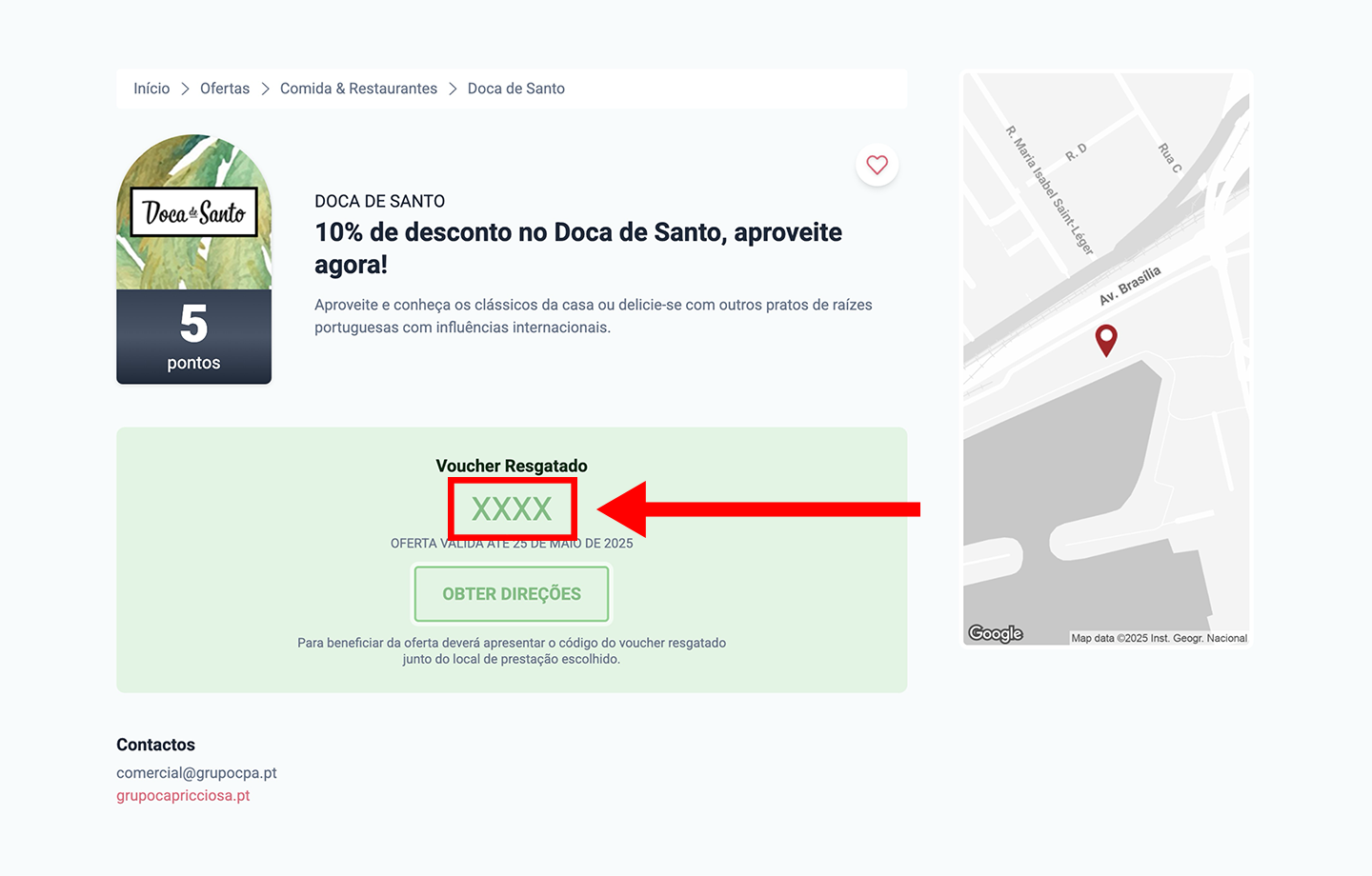 doca de santo, passo 2: guarde o codigo