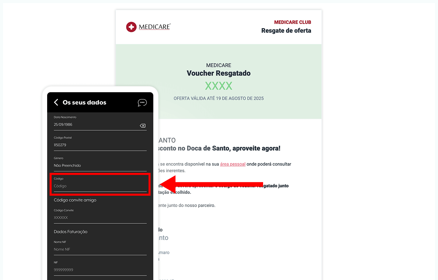 doca de santo, passo 4: registe-se na app