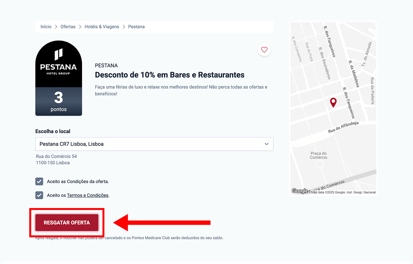 pestana, passo 1: escolha o local