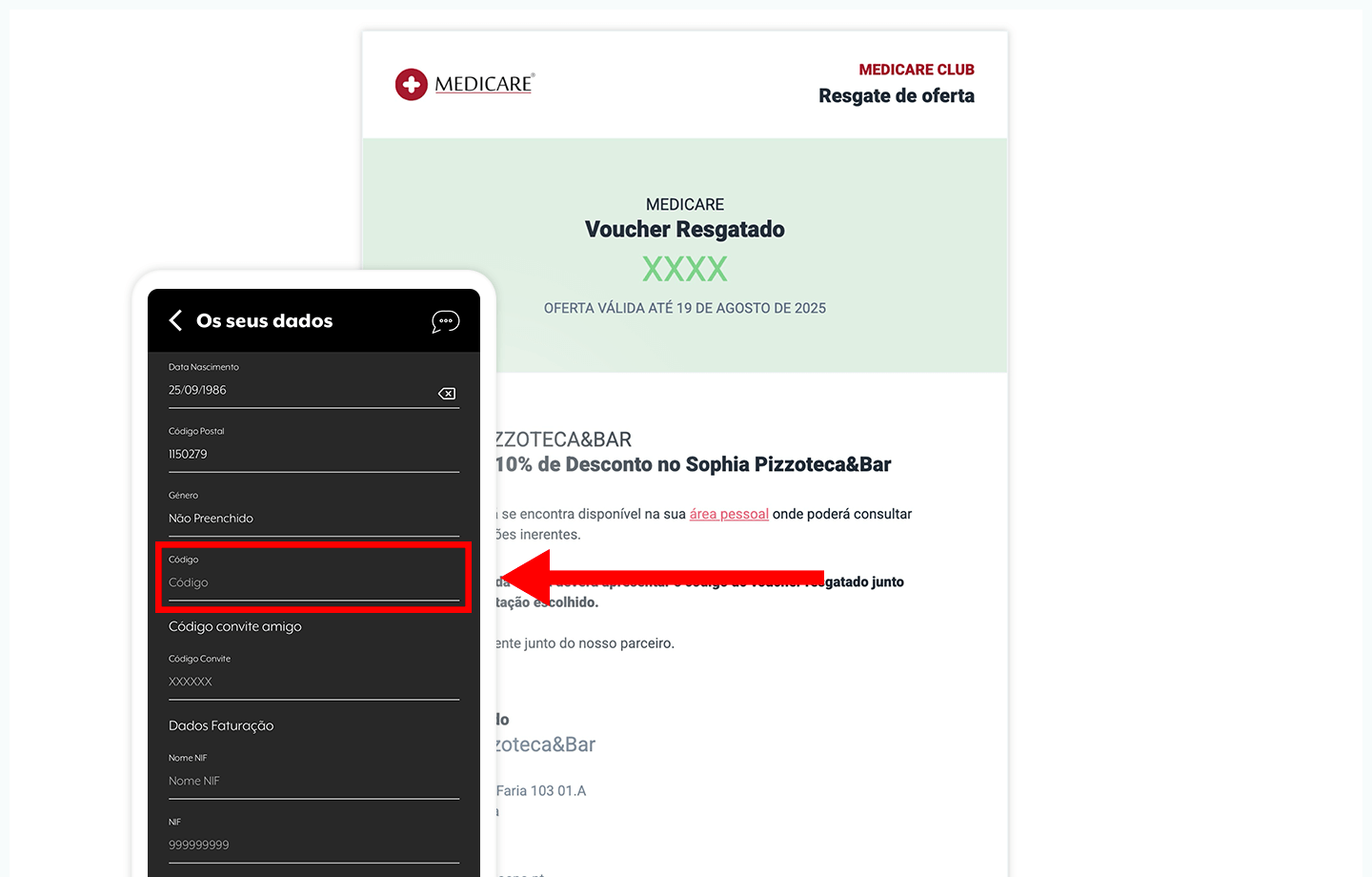 sophia, passo 4: registe-se na app