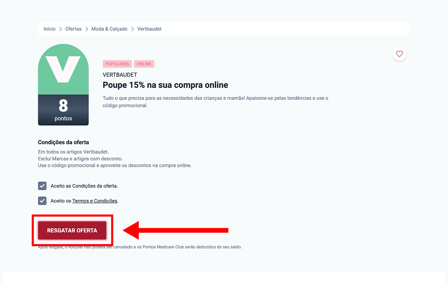 vertbaudet, passo 1: escolha o local