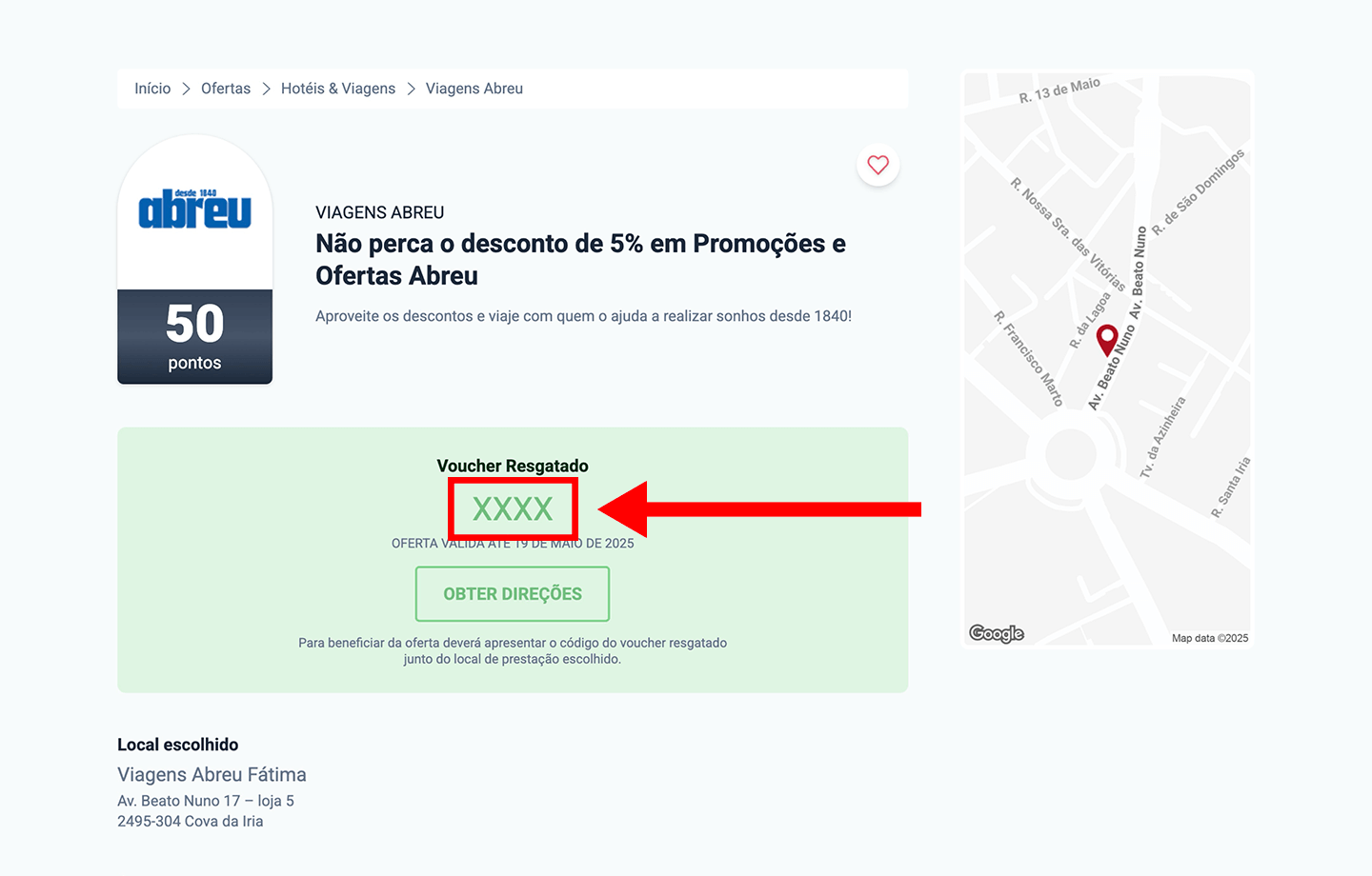 viagens abreu, passo 2: copiar código
