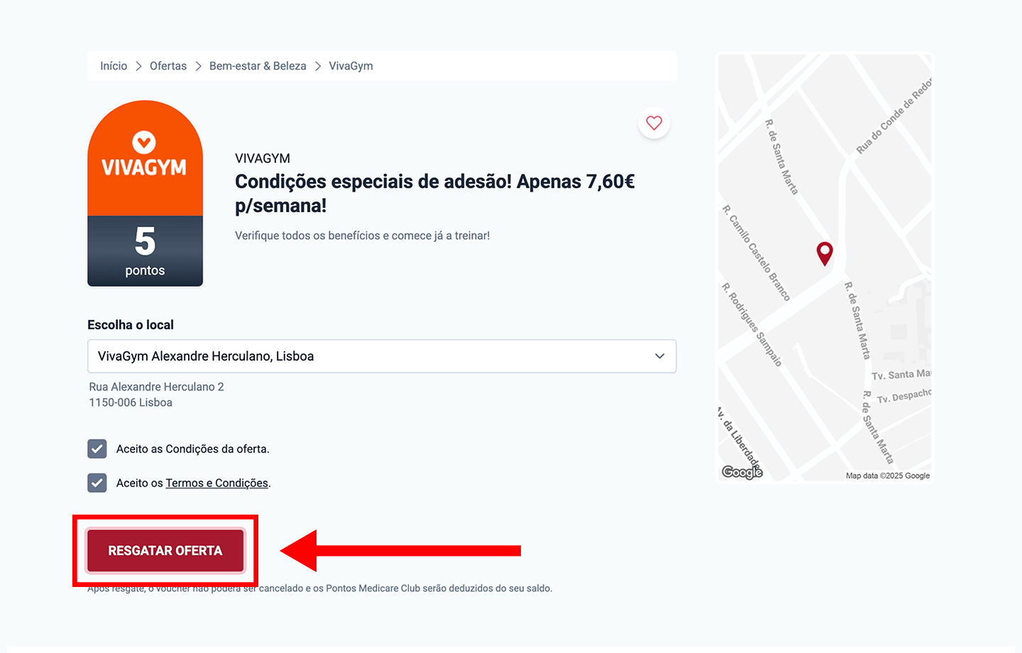 vivagym, passo 1: escolha o local