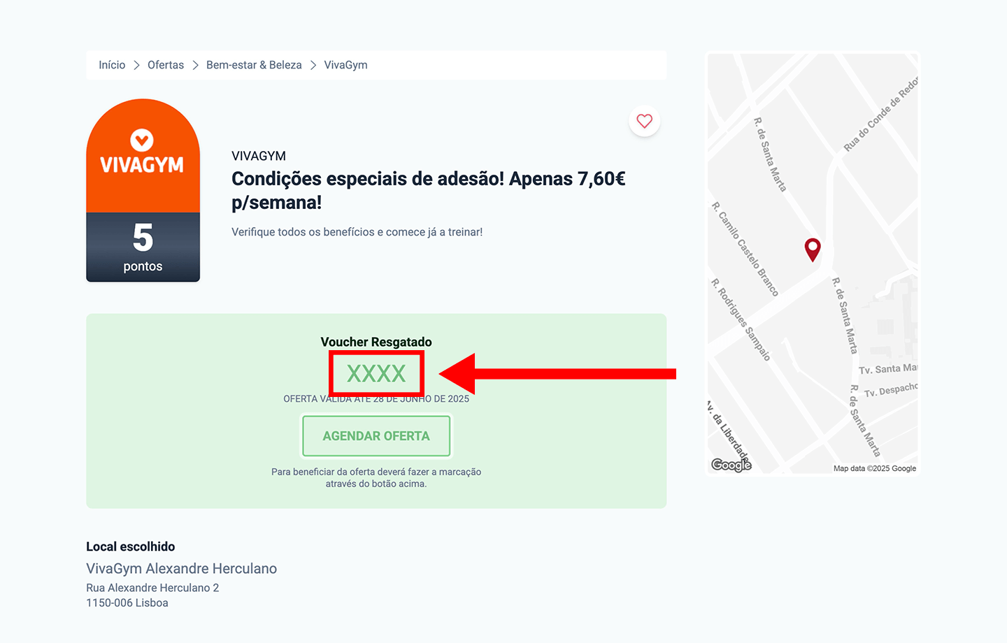 vivagym, passo 2: copiar código