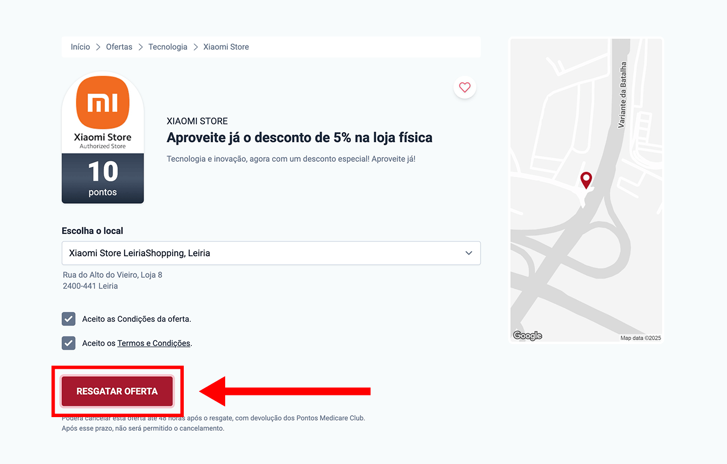 xiaomi store, passo 1: escolha o local